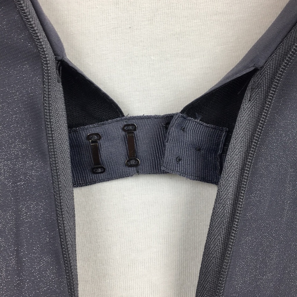 DAVID’S BRIDAL Strapless Fogfoil Split Dress Sz 2 - Picture 6 of 8